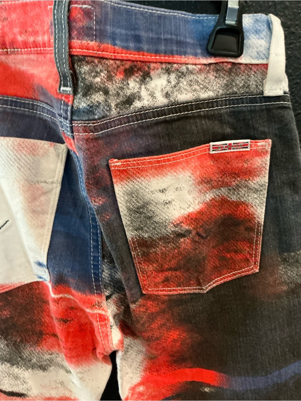 🔥 Hudson Nico 10th Anniversary Abstract Flag Skinny Jeans Women 25 NWT Rare - Picture 5 of 7